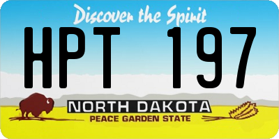ND license plate HPT197