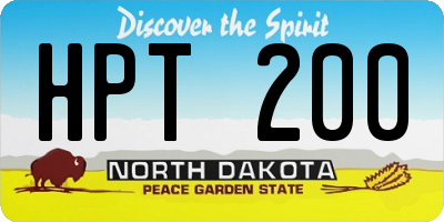 ND license plate HPT200