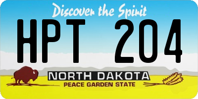 ND license plate HPT204
