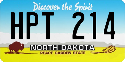 ND license plate HPT214