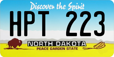 ND license plate HPT223