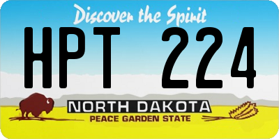 ND license plate HPT224