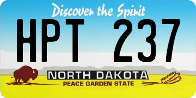 ND license plate HPT237