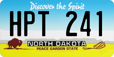 ND license plate HPT241