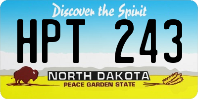 ND license plate HPT243