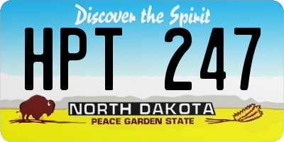 ND license plate HPT247