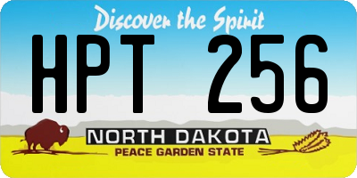 ND license plate HPT256