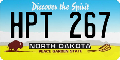ND license plate HPT267