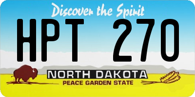 ND license plate HPT270