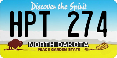 ND license plate HPT274