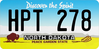 ND license plate HPT278