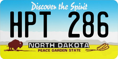 ND license plate HPT286