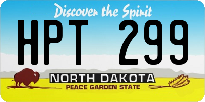 ND license plate HPT299
