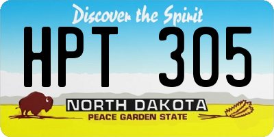 ND license plate HPT305