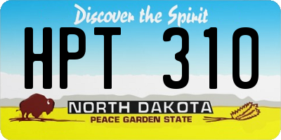 ND license plate HPT310