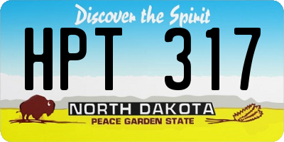 ND license plate HPT317