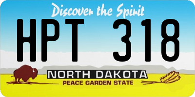 ND license plate HPT318