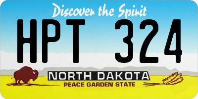 ND license plate HPT324