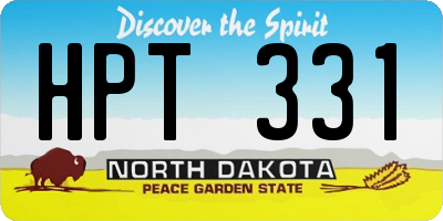 ND license plate HPT331