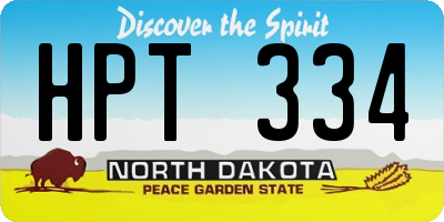 ND license plate HPT334