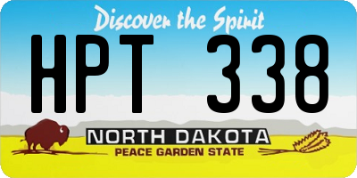 ND license plate HPT338