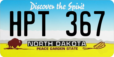 ND license plate HPT367