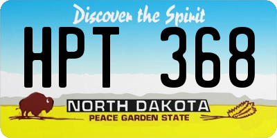 ND license plate HPT368
