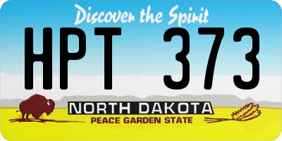 ND license plate HPT373