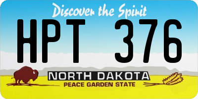 ND license plate HPT376