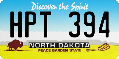 ND license plate HPT394