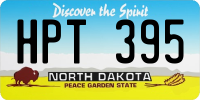 ND license plate HPT395