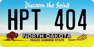 ND license plate HPT404
