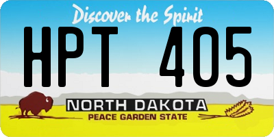ND license plate HPT405
