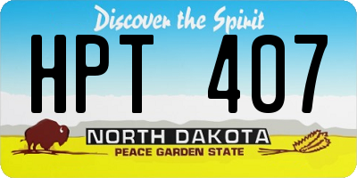 ND license plate HPT407