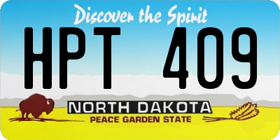ND license plate HPT409