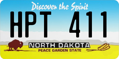 ND license plate HPT411