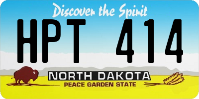 ND license plate HPT414