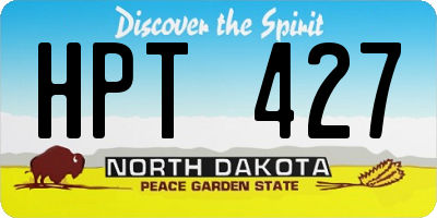 ND license plate HPT427