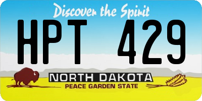 ND license plate HPT429