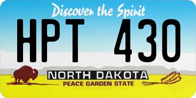 ND license plate HPT430