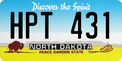 ND license plate HPT431