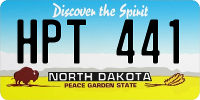 ND license plate HPT441