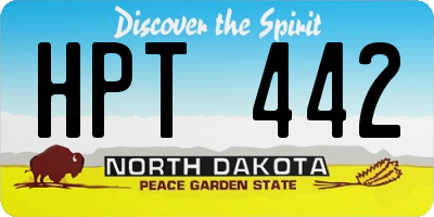 ND license plate HPT442