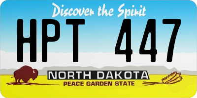 ND license plate HPT447