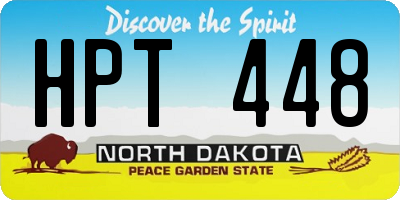 ND license plate HPT448