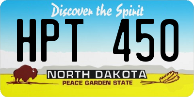 ND license plate HPT450