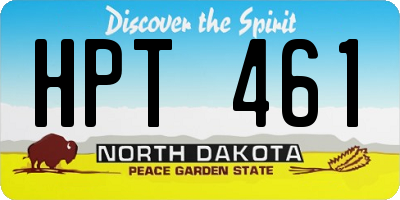 ND license plate HPT461