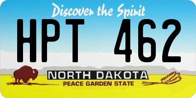 ND license plate HPT462