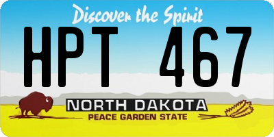ND license plate HPT467