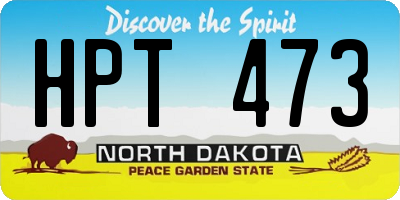 ND license plate HPT473